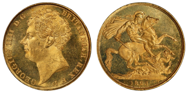 1823 2 Pound Sovereign MS63+